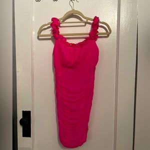 HOT pink Hello Molly Mini dress